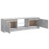 Mueble de TV con luces LED gris hormigón 120x30x35,5