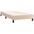 Estructura cama sin colchón cuero sintético capuchino 90x200