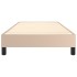 Estructura cama sin colchón cuero sintético capuchino 90x200