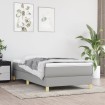 Estructura de cama sin colchón tela gris claro 80x200 cm