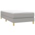 Estructura de cama sin colchón tela gris claro 80x200