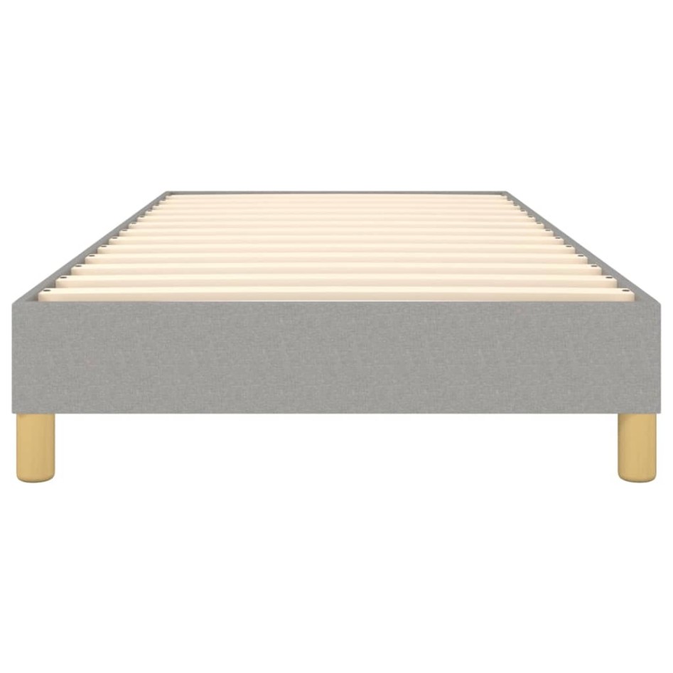 Estructura de cama sin colchón tela gris claro 80x200
