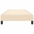 Estructura de cama sin colchón tela crema 90x200