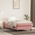 Estructura de cama sin colchón terciopelo rosa 100x200