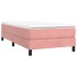 Estructura de cama sin colchón terciopelo rosa 100x200
