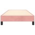 Estructura de cama sin colchón terciopelo rosa 100x200