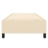 Estructura de cama sin colchón tela crema 90x200