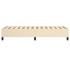 Estructura de cama sin colchón tela crema 90x200