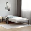 Estructura cama madera ingeniería metal gris Sonoma 90x190 cm