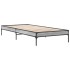 Estructura cama madera ingeniería metal gris Sonoma 90x190