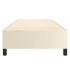 Estructura de cama sin colchón cuero sintético crema 90x200