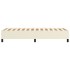 Estructura de cama sin colchón cuero sintético crema 90x200