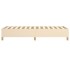Estructura de cama sin colchón tela crema 90x190