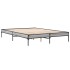 Estructura cama madera ingeniería metal gris Sonoma 150x200
