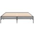 Estructura cama madera ingeniería metal gris Sonoma 150x200
