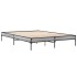 Estructura cama madera ingeniería metal gris Sonoma 150x200