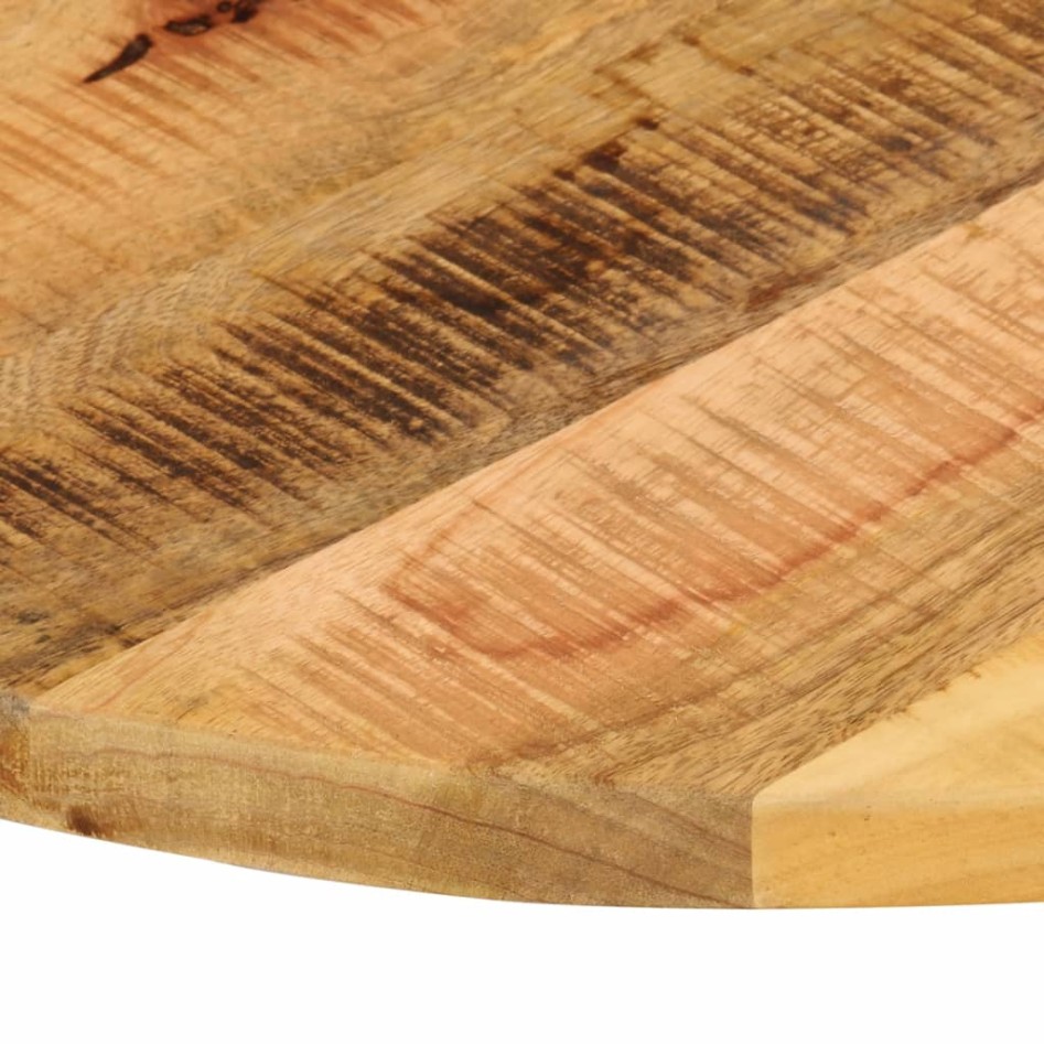 Tablero de mesa redondo madera maciza mango rugosa Ø 80x1,5