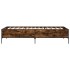 Estructura cama madera ingeniería metal roble ahumado 90x190