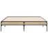 Estructura cama madera ingeniería metal roble Sonoma 135x190