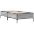 Estructura cama madera ingeniería metal gris Sonoma 90x200