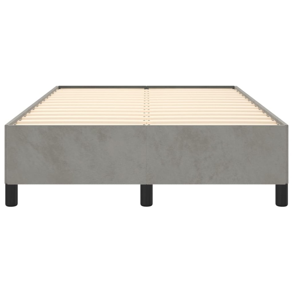 Estructura de cama de terciopelo gris claro 120x200