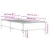 Estructura cama madera ingeniería metal roble Sonoma 100x200
