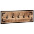 Percheros 2 uds madera maciza de mango rugosa 80x8x25