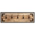 Percheros 2 uds madera maciza de mango rugosa 80x8x25