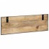 Percheros 2 uds madera maciza de mango rugosa 80x8x25