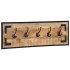 Percheros 2 uds madera maciza de mango rugosa 80x8x25