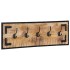 Percheros 2 uds madera maciza de mango rugosa 80x8x25