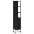 Armario de baño madera de ingeniería negro 33x33x185,5