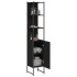 Armario de baño madera de ingeniería negro 33x33x185,5
