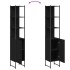 Armario de baño madera de ingeniería negro 33x33x185,5