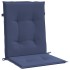 Cojines para silla con respaldo bajo 6 uds tela azul