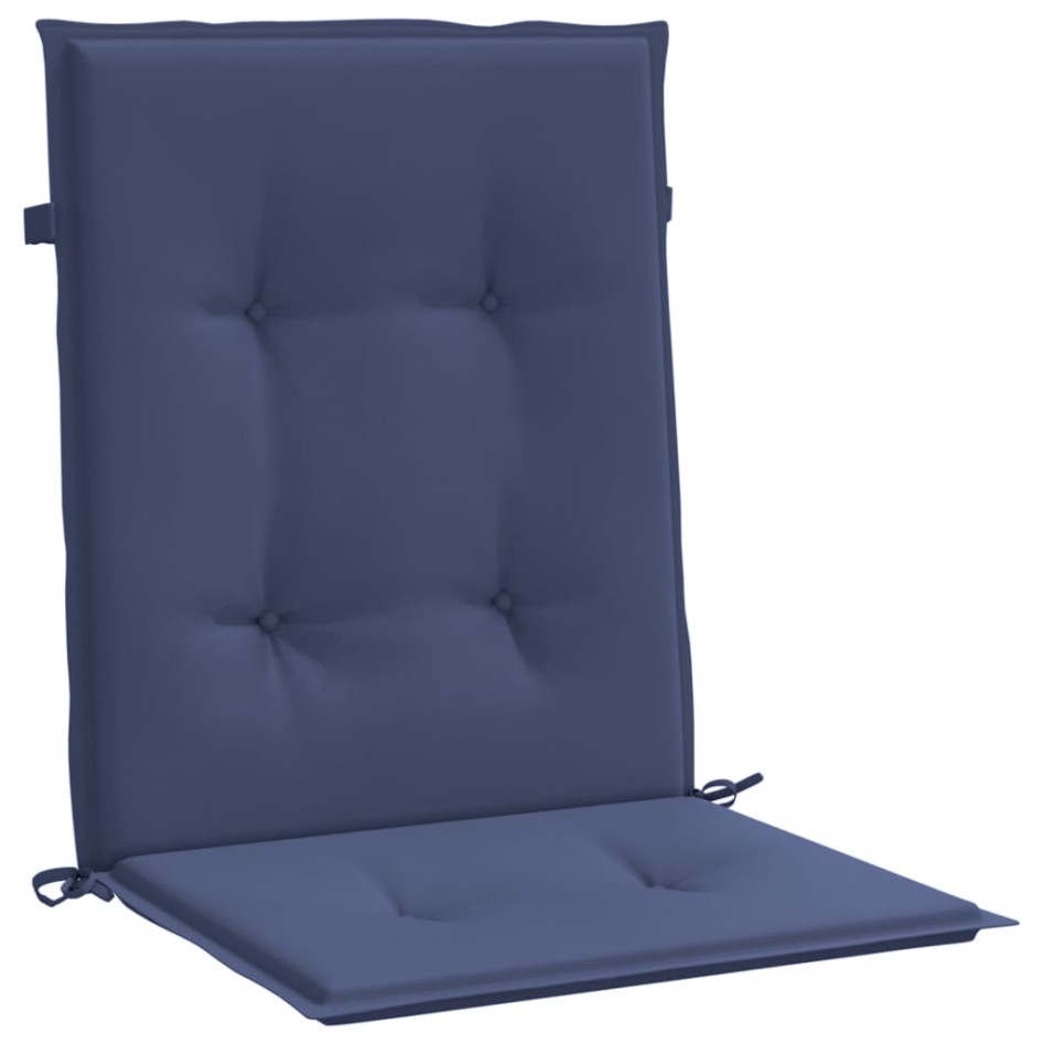 Cojines para silla con respaldo bajo 6 uds tela azul