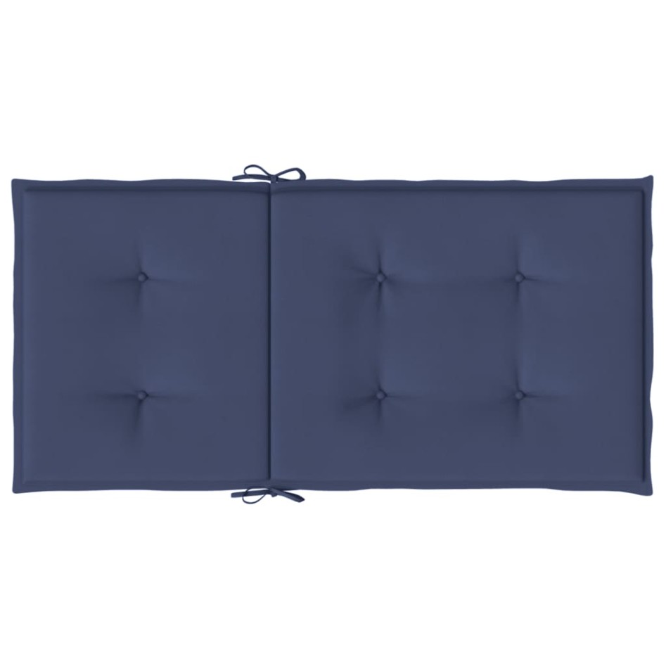 Cojines para silla con respaldo bajo 6 uds tela azul