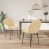 Sillas de comedor 2 unidades terciopelo