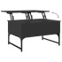 Mesa de centro madera de ingeniería y metal negro 70x50x40