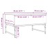 Mesa de centro madera de ingeniería y metal negro 70x50x40