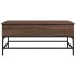 Mesa de centro madera ingeniería metal roble marrón