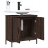 Armario lavabo baño madera ingeniería roble marrón 60x30x60