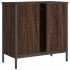Armario lavabo baño madera ingeniería roble marrón 60x30x60