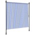 Persiana enrollable exterior tela acero azul blanco 150x270