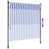 Persiana enrollable exterior tela acero azul blanco 150x270