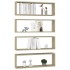 Estante cubo pared 4uds contrachapado roble Sonoma