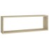 Estante cubo pared 4uds contrachapado roble Sonoma