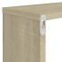 Estante cubo pared 4uds contrachapado roble Sonoma