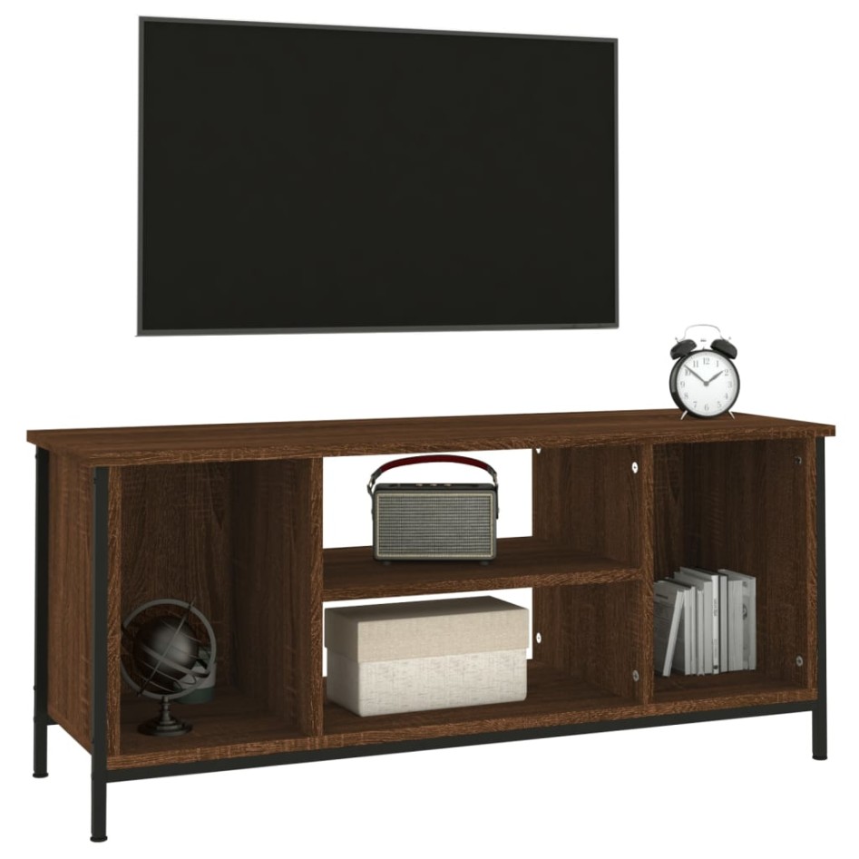 Mueble para TV madera contrachapada roble marrón 102x35x45