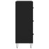 Aparador de madera de ingeniería negro 69,5x34x90